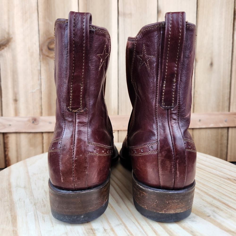 J B Hill Texas Paddock Spectator‎ Boots Womens 8 Mens 6 Custom Leather Western - Picture 4 of 13